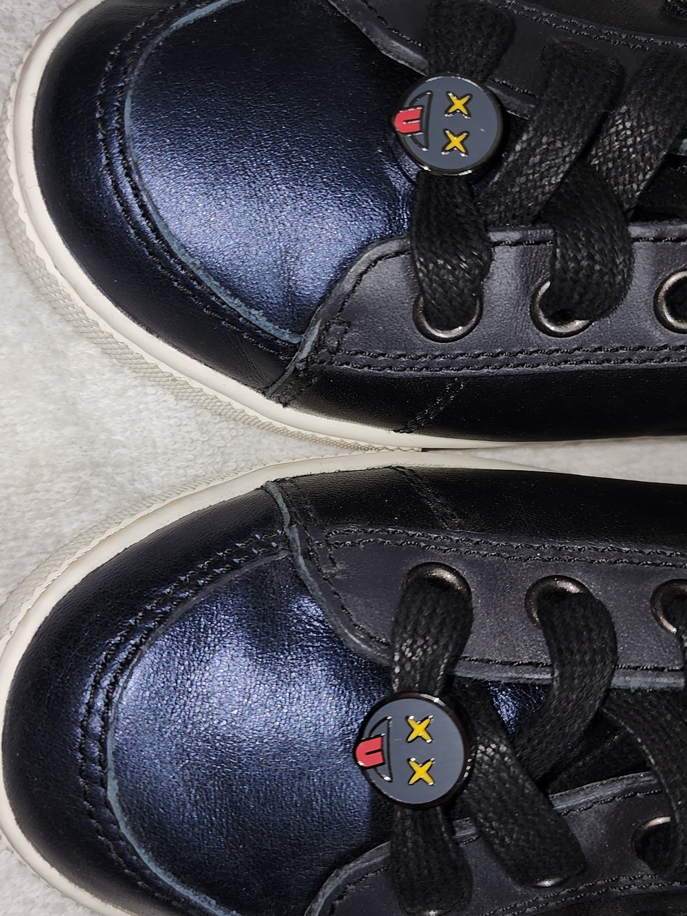 COACH Porter Black Leather Embellished Sneakers Stars Studs NYC Patches [Size] - Picture 3 of 13
